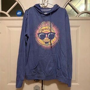 Disney Blue Hoodie with Sunglasses Graphic